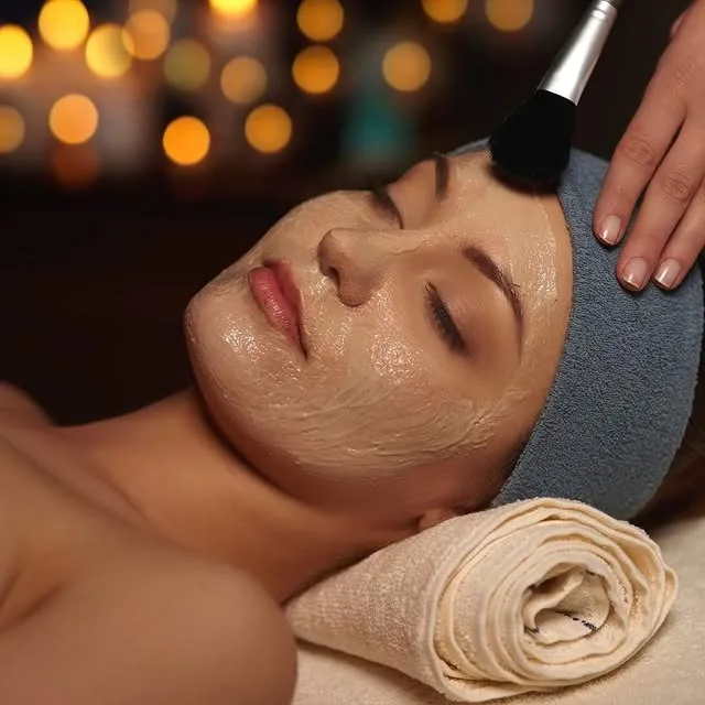 Tratamiento facial con mascarilla en cabina