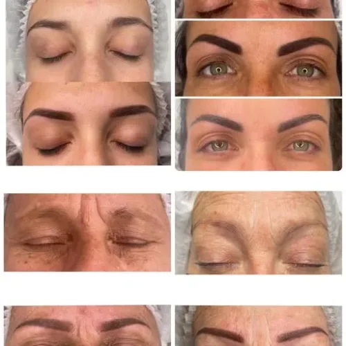 Varios trabajos de micropigmentación de cejas realizados por Ana Serra