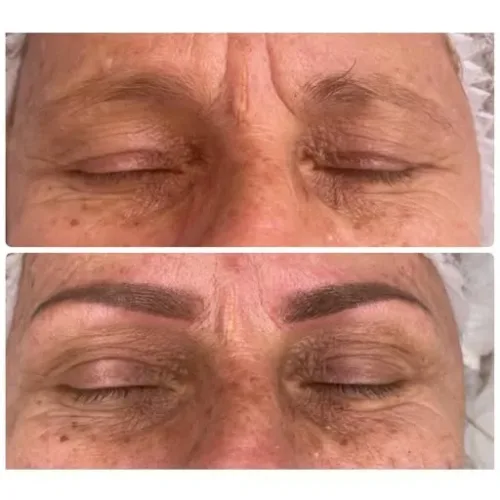 Diseño y micropigmentación de cejas, resultado final