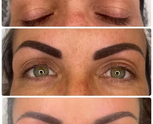 Resultado de micropigmentación de cejas: antes y después del tratamiento