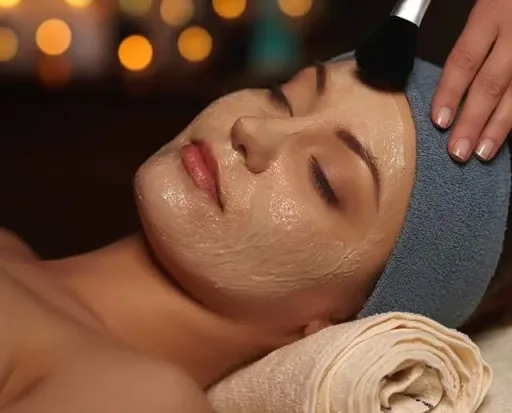 Tratamiento facial con mascarilla en cabina